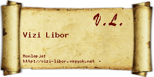 Vizi Libor névjegykártya